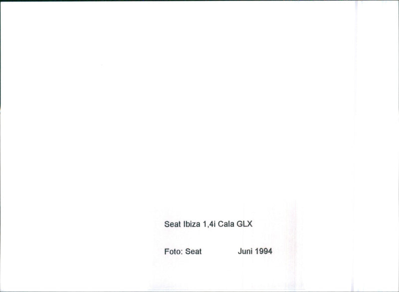 Seat Ibiza 1.4i Cala GLX - Vintage Photograph