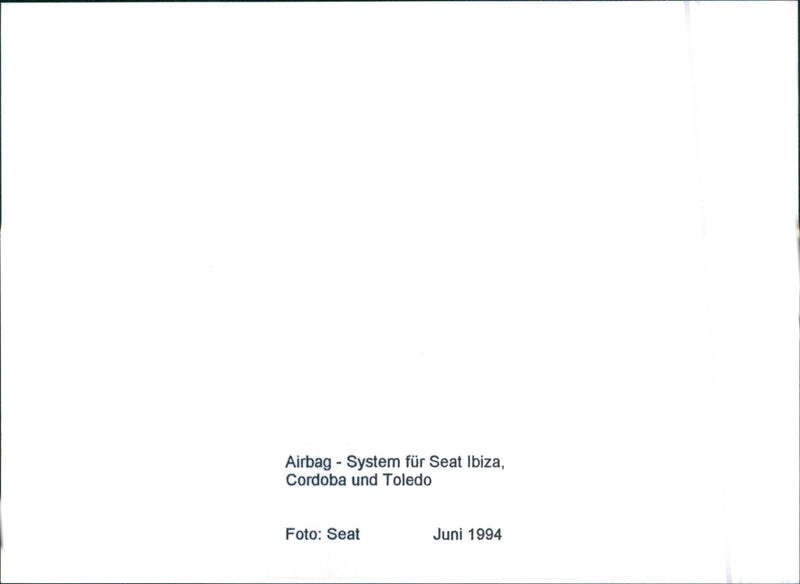 SEAT Airbag System - Vintage Photograph