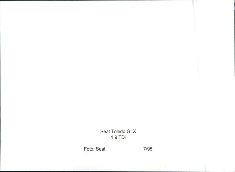 Seat Toledo GLX 1.9 TDi - Vintage Photograph