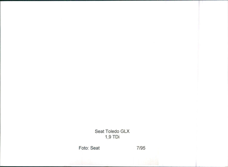 Seat Toledo GLX 1.9 TDi - Vintage Photograph