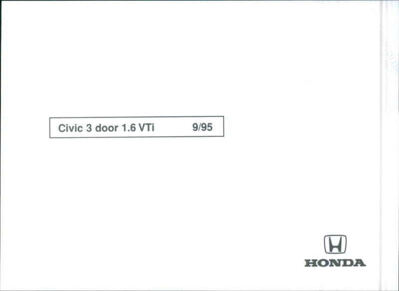 Honda Civic 1995 - Vintage Photograph