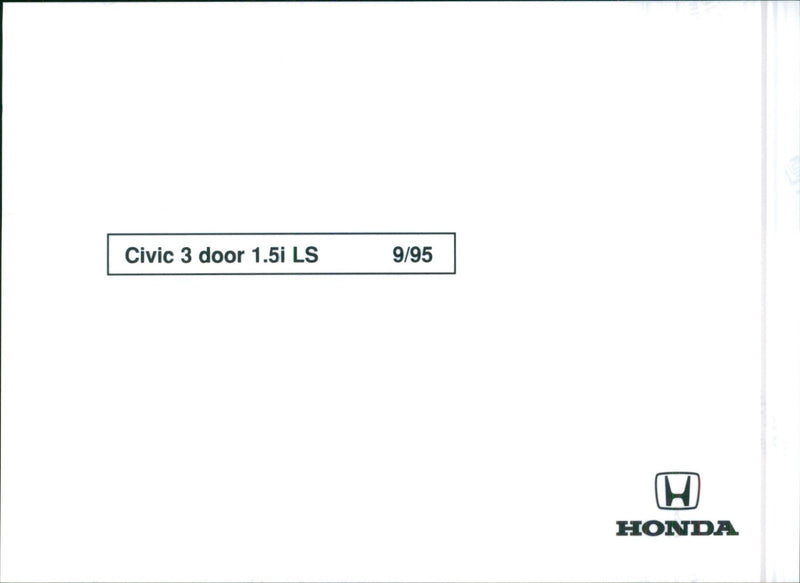 Honda Civic 1995 - Vintage Photograph