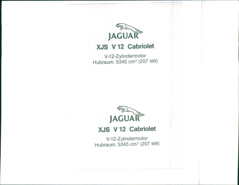 Jaguar XJS - Vintage Photograph