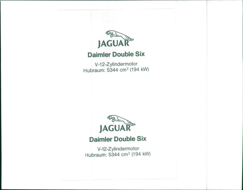 Jaguar Daimler Double Six - Vintage Photograph