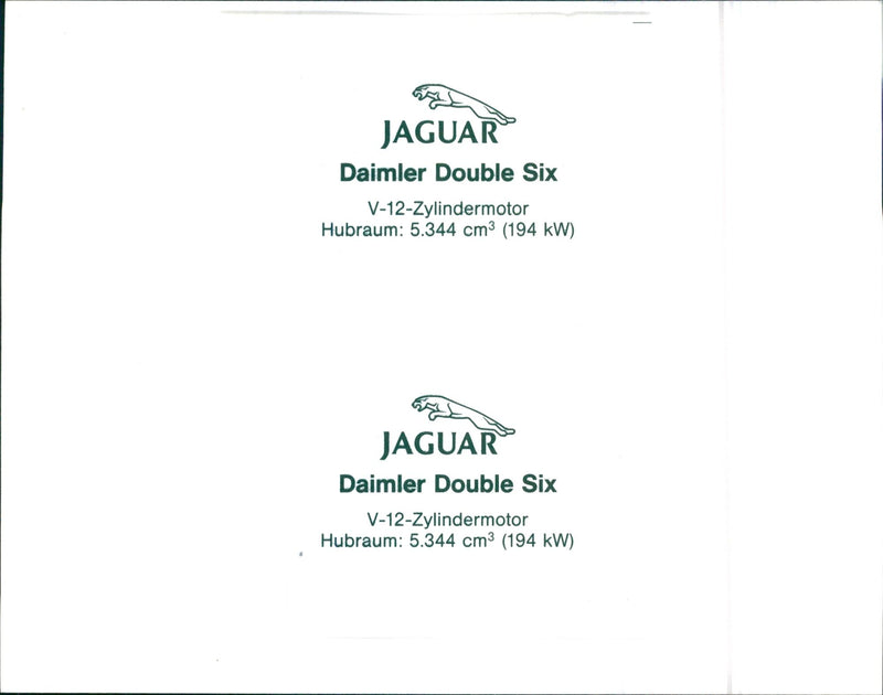 Jaguar Daimler Double Six - Vintage Photograph