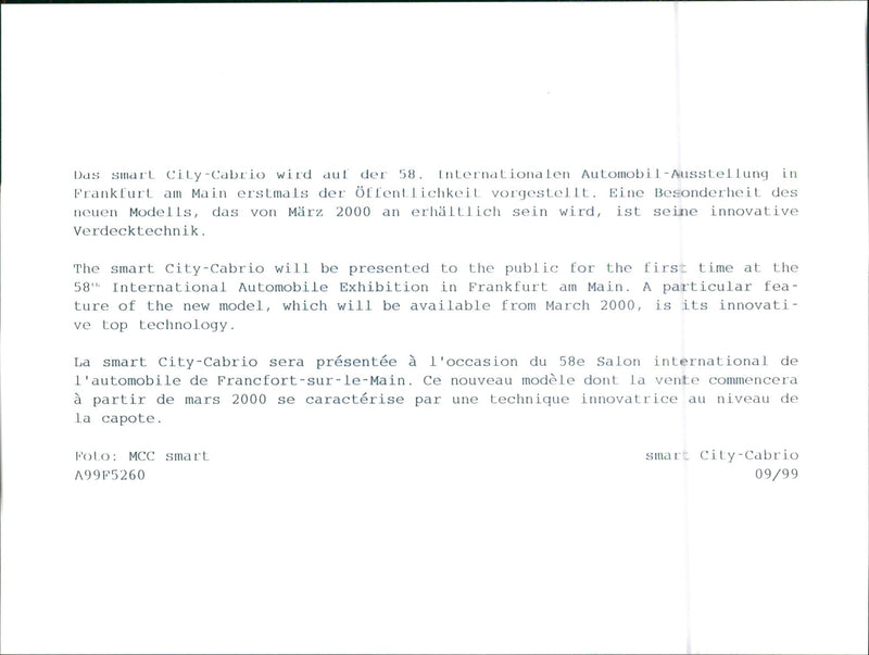 Smart City-Cabrio - Vintage Photograph