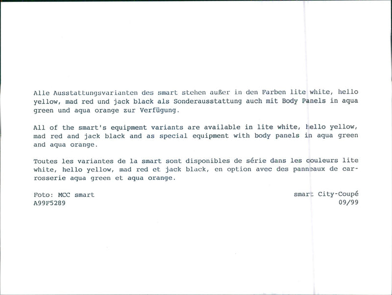 Smart City-Coupe - Vintage Photograph