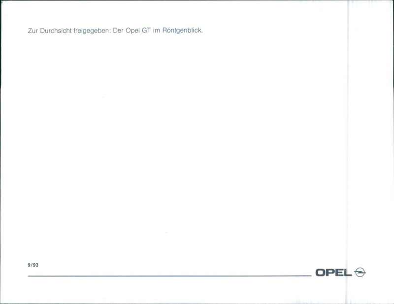 Opel GT - Vintage Photograph