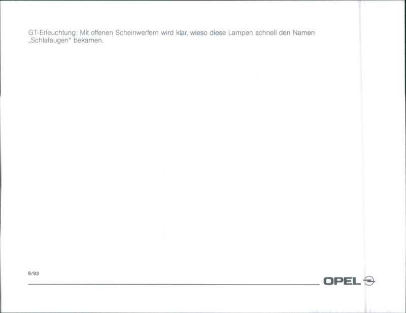 Opel GT - Vintage Photograph