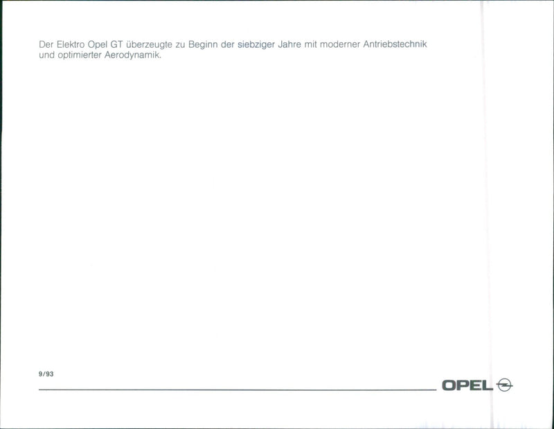 1970 Electric Opel GT - Vintage Photograph