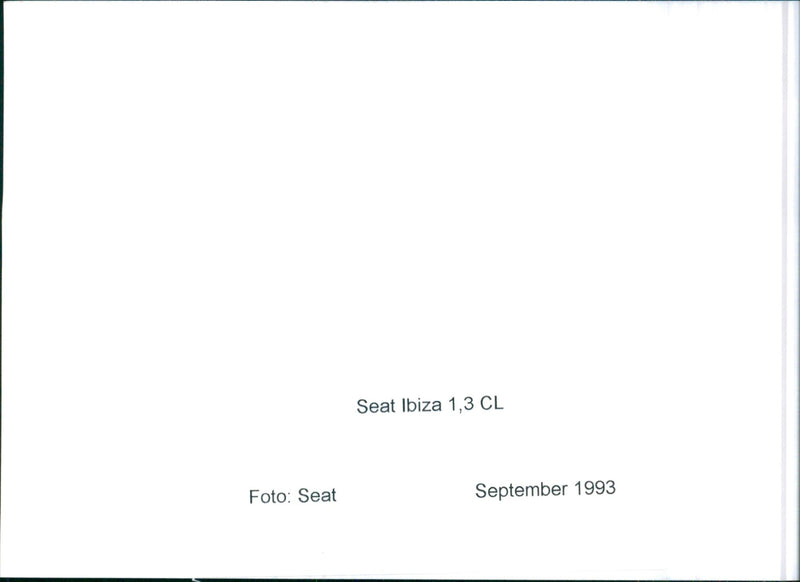 SEAT Ibiza - Vintage Photograph