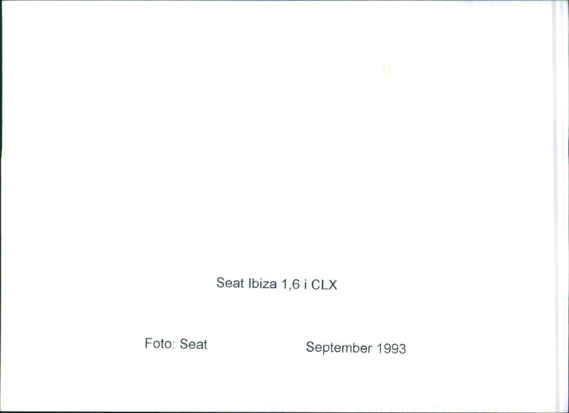 SEAT Ibiza 1993 - Vintage Photograph