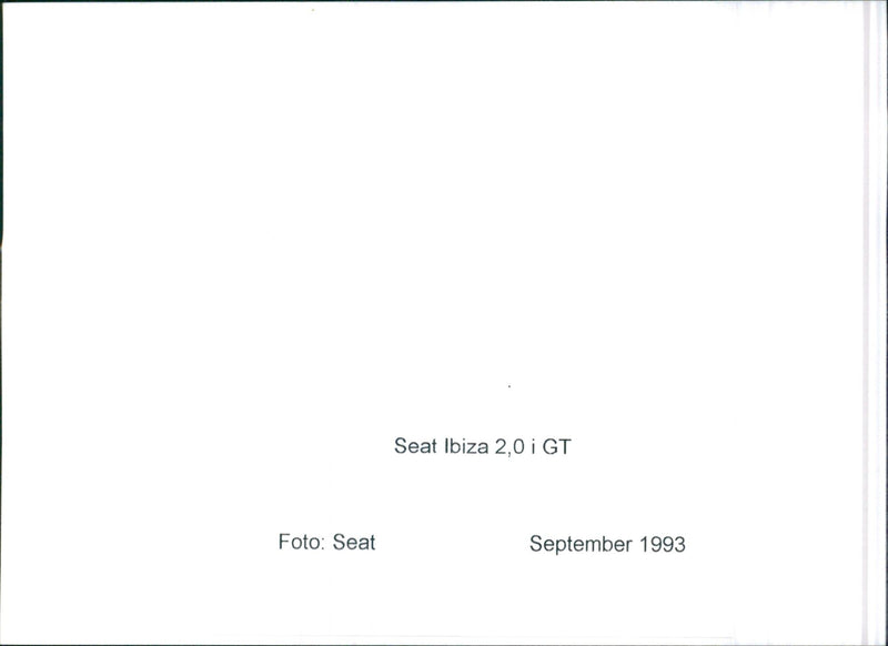 SEAT Ibiza 1993 - Vintage Photograph