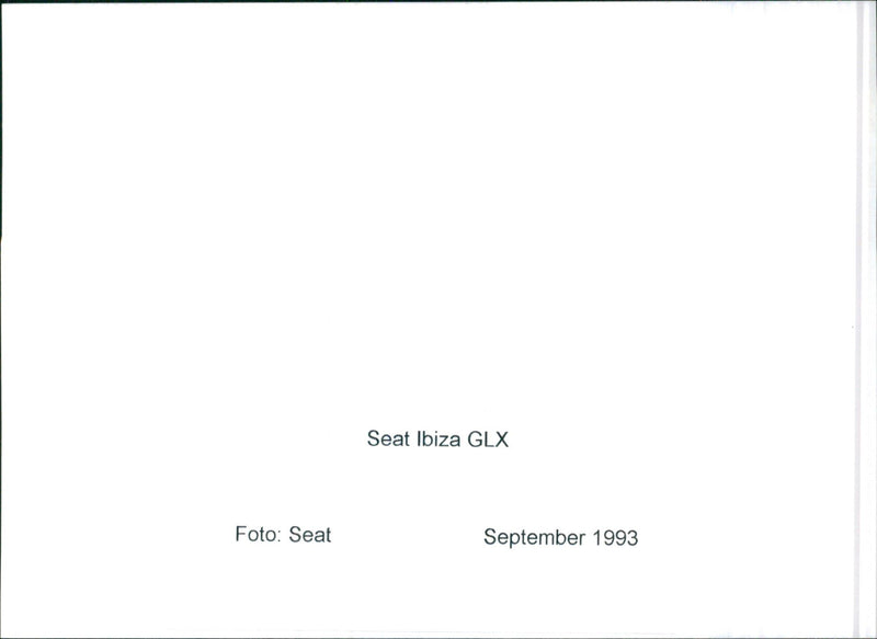 SEAT Ibiza GLX - Vintage Photograph