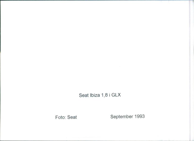 SEAT Ibiza - Vintage Photograph