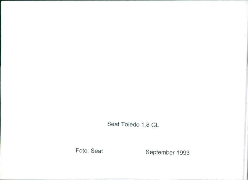SEAT Toledo 1993 - Vintage Photograph