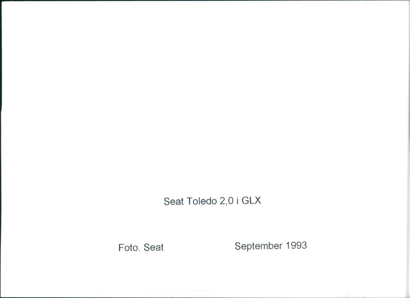 SEAT Toledo 1993 - Vintage Photograph
