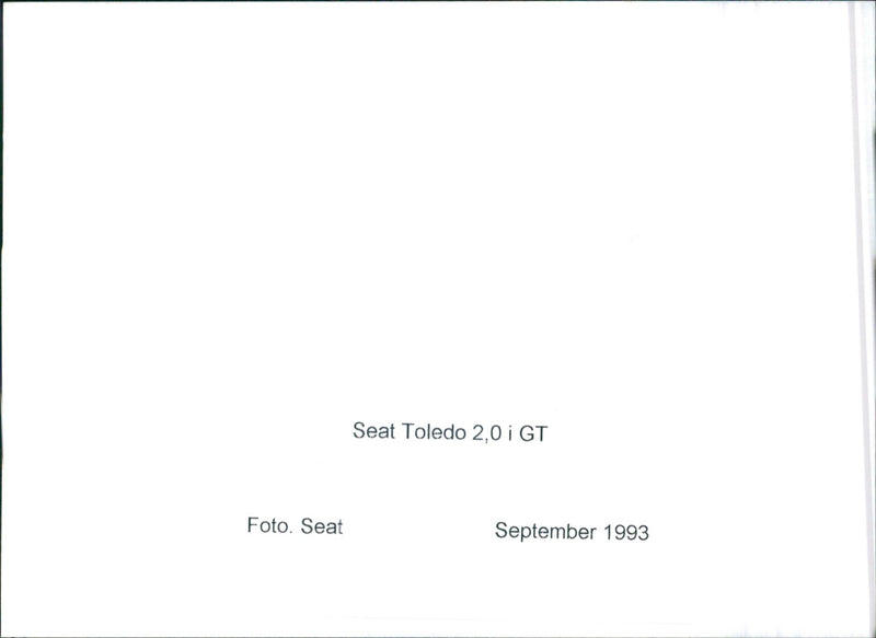 SEAT Toledo 1993 - Vintage Photograph