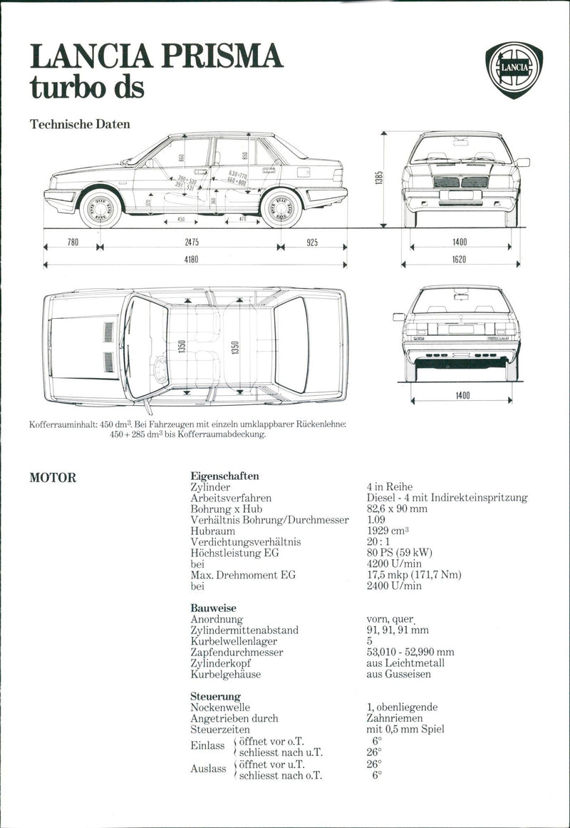 1985 Lancia Prisma turbo ds - Vintage Photograph