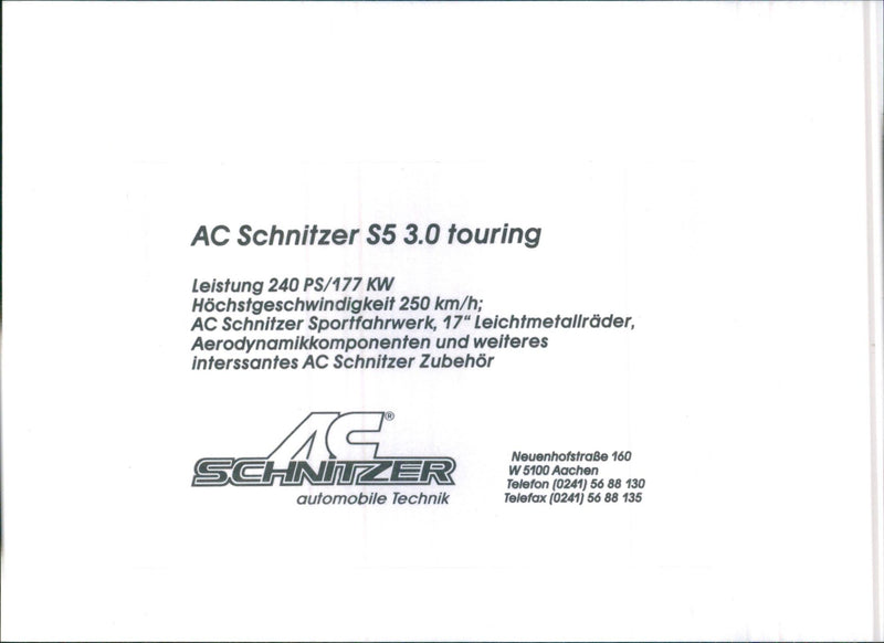 BMW AC Schnitzer S5 3.0 - Vintage Photograph