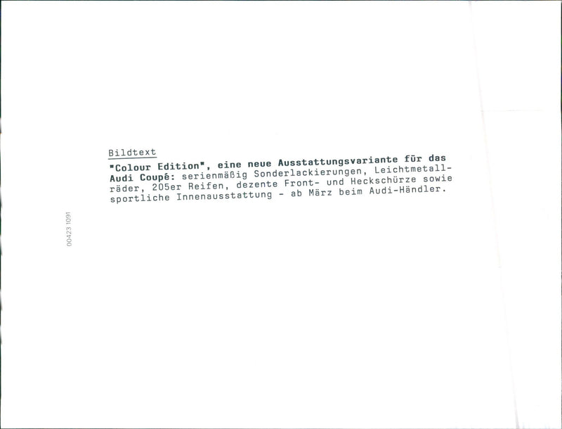 Audi Coupé - Vintage Photograph