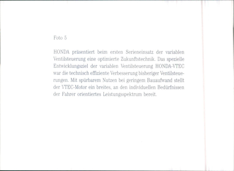 Honda VTEC - Vintage Photograph