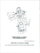 Chrysler 2.5 Liter EFI Engine - Vintage Photograph