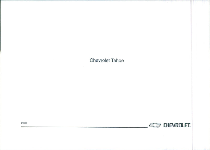 2000 Chevrolet Tahoe - Vintage Photograph