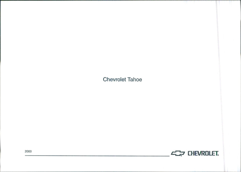 2000 Chevrolet Tahoe - Vintage Photograph