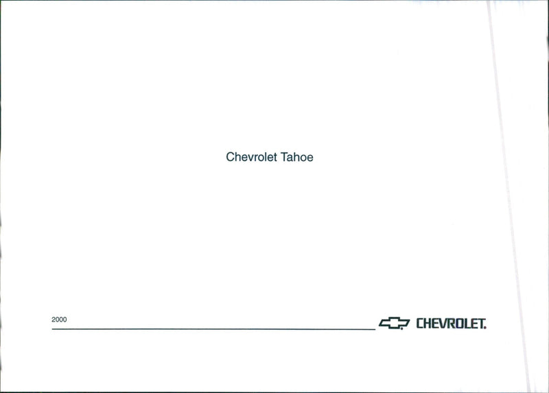 2000 Chevrolet Tahoe - Vintage Photograph