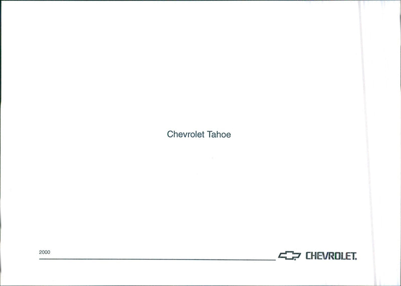 2000 Chevrolet Tahoe - Vintage Photograph