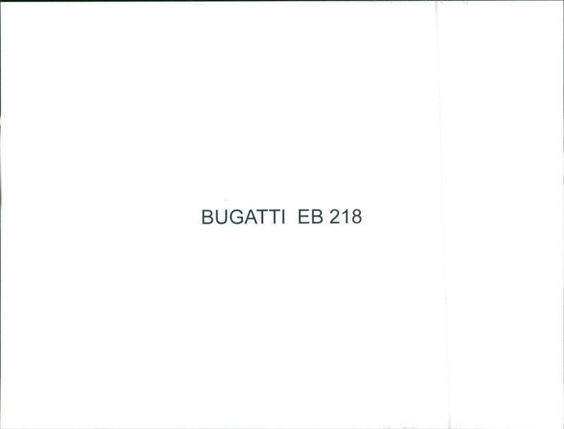 Bugatti EB 218 - Vintage Photograph