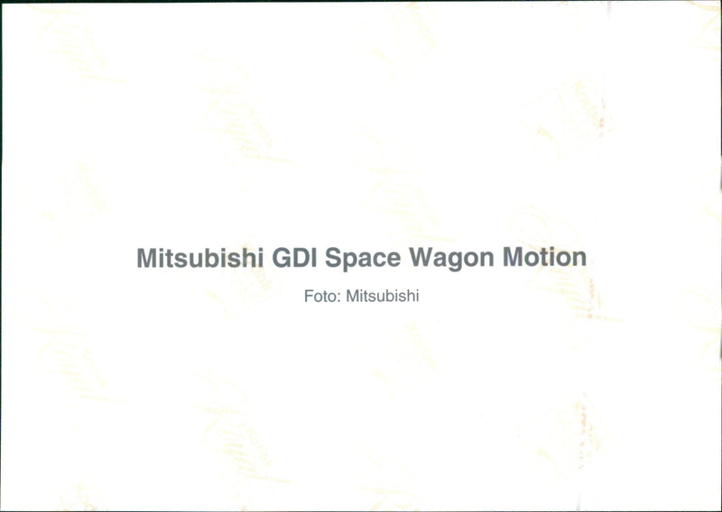 Mitsubishi GDI Space Wagon Motion - Vintage Photograph