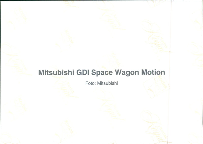 Mitsubishi GDI Space Wagon Motion - Vintage Photograph