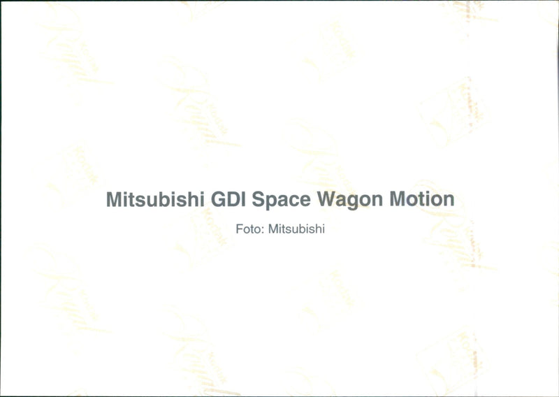 Mitsubishi GDI Space Wagon Motion - Vintage Photograph