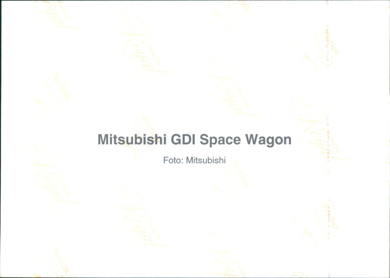 Mitsubishi GDI Space Wagon - Vintage Photograph