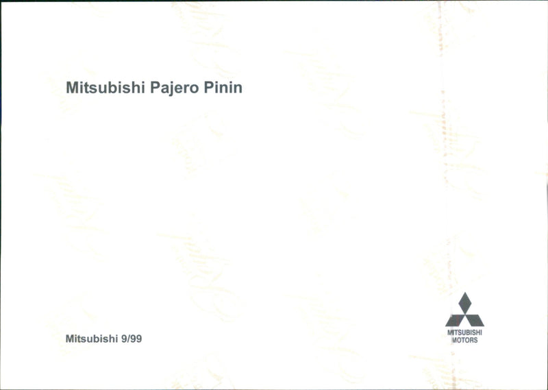 1999 Mitsubishi Pajero Pinin - Vintage Photograph
