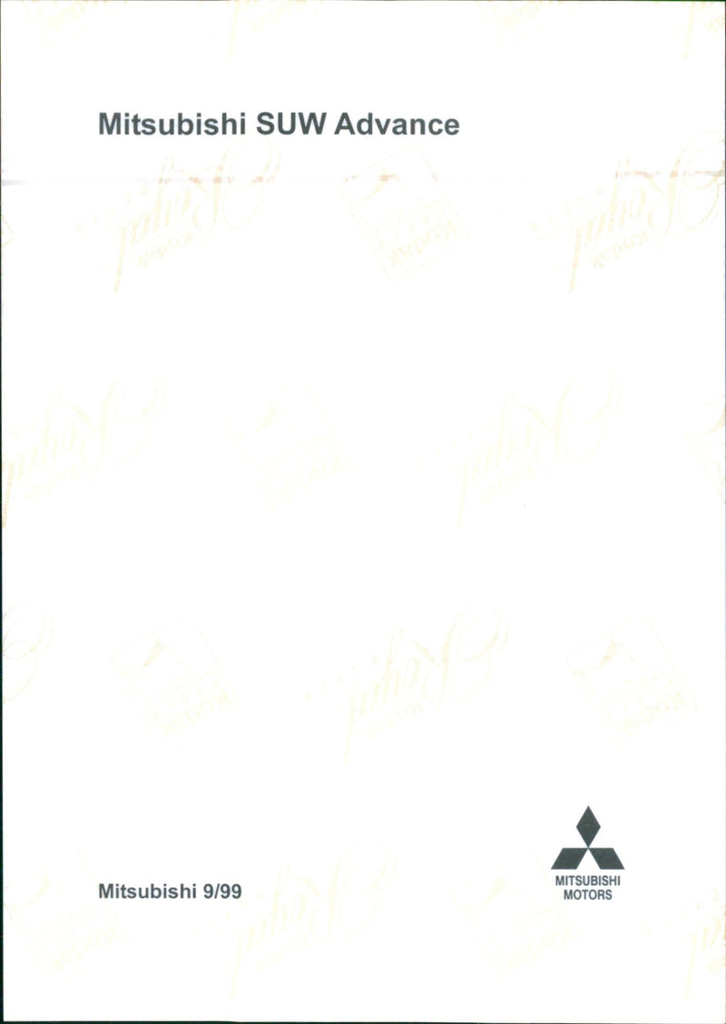 1999 Mitsubishi SUW Advance - Vintage Photograph