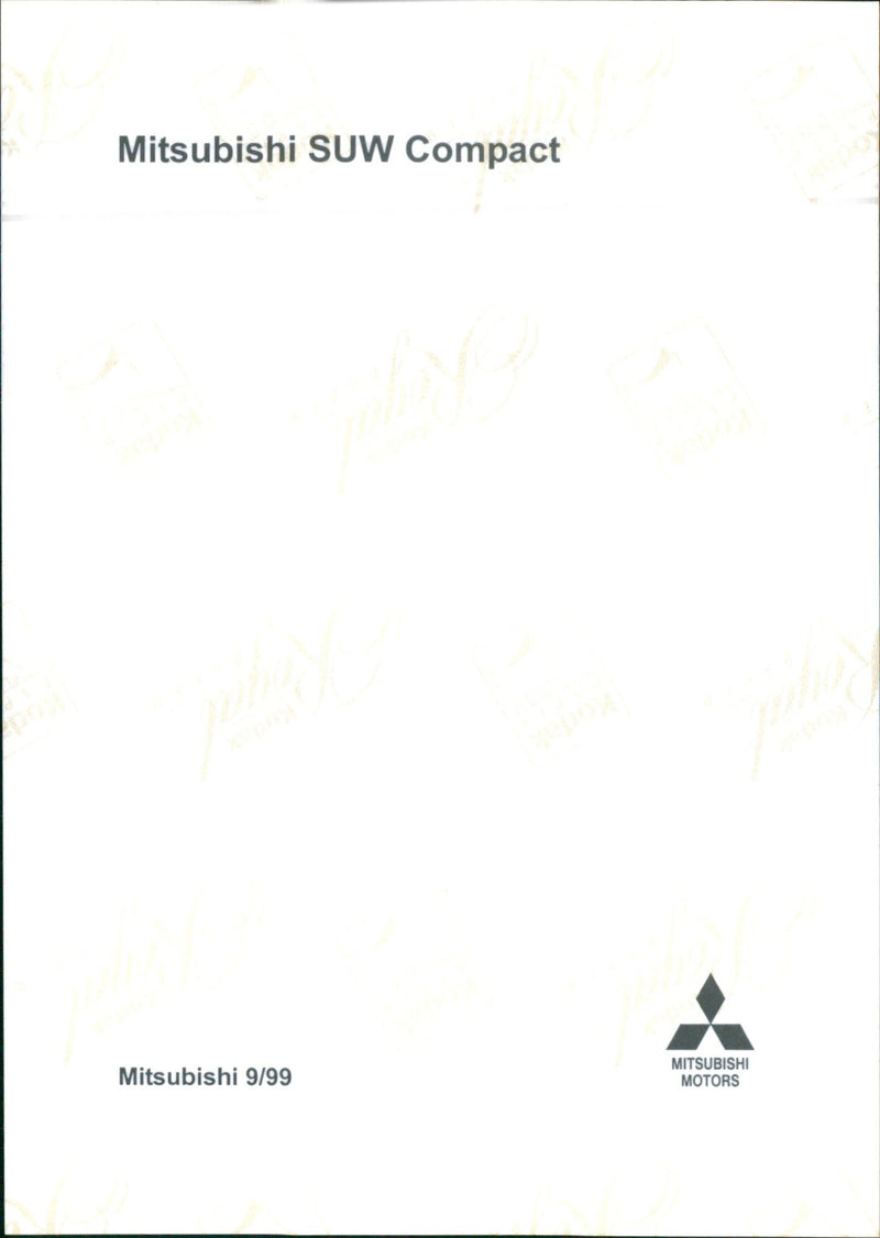 1999 Mitsubishi SUW Compact - Vintage Photograph