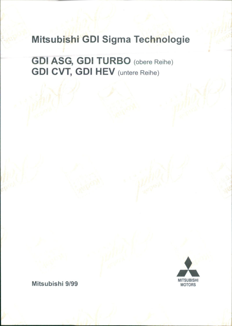 1999 Mitsubishi GDI Sigma Technologie - Vintage Photograph