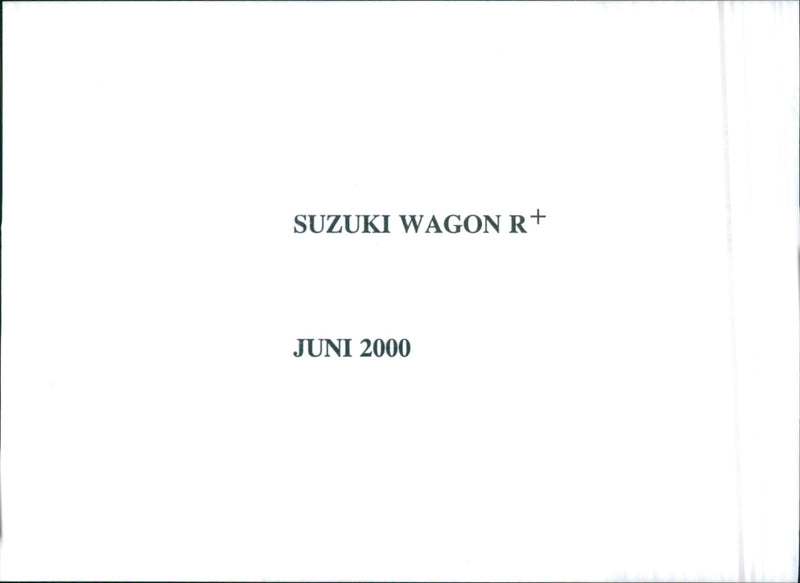 2000 Suzuki Wagon R+ - Vintage Photograph