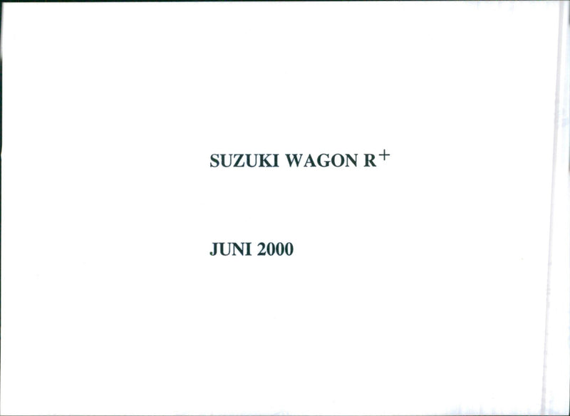 2000 Suzuki Wagon R+ - Vintage Photograph