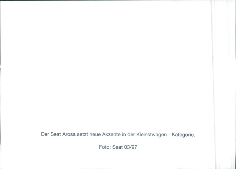 Seat Arosa - Vintage Photograph