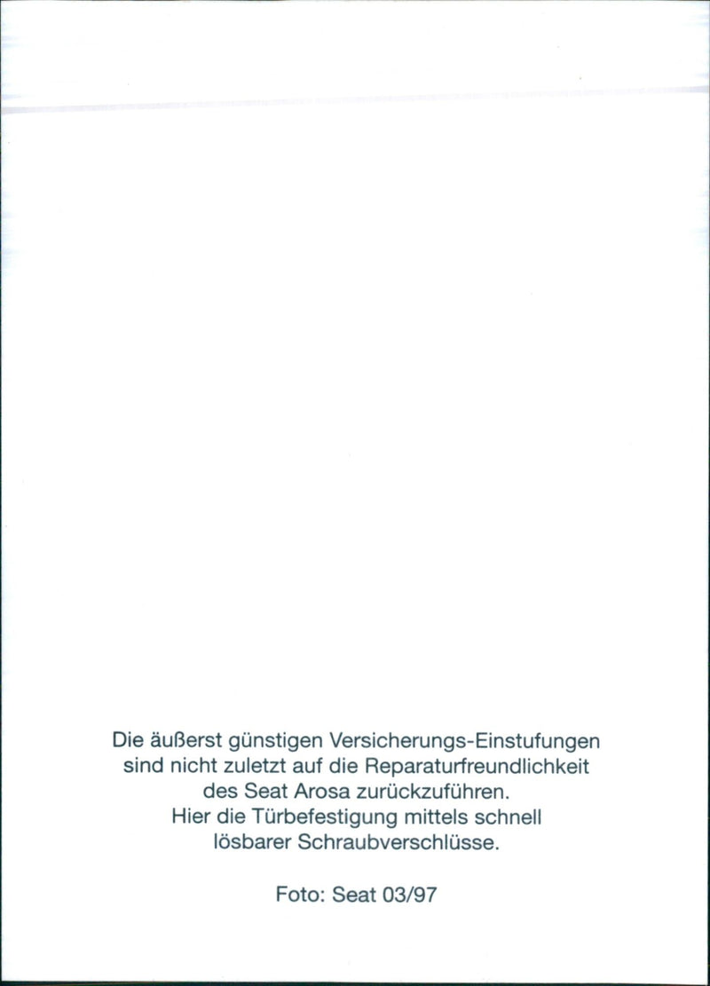 Seat Arosa - Vintage Photograph