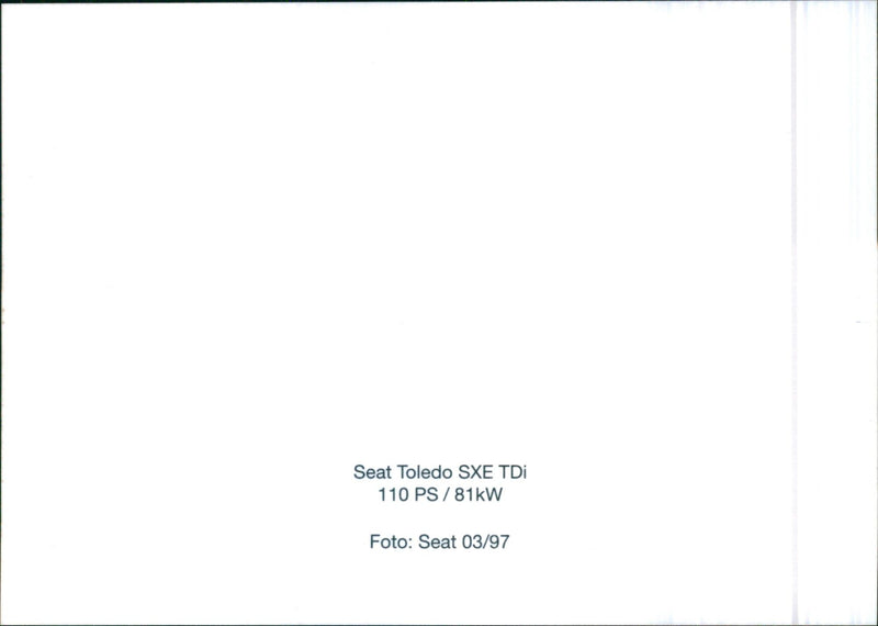 Seat Toledo SXE TDi - Vintage Photograph