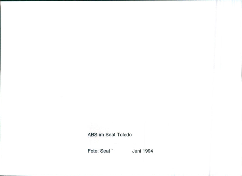 ABS in the Seat Toledo - Vintage Photograph
