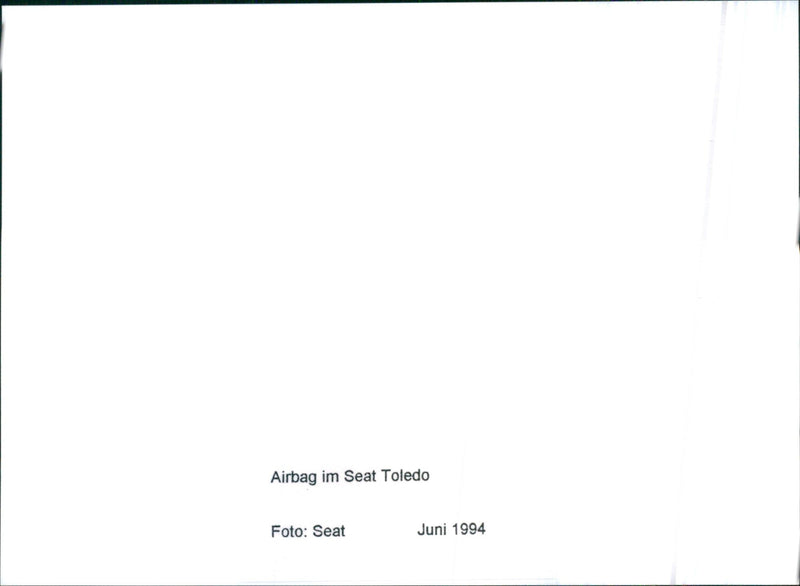 Airbag in the Seat Toledo - Vintage Photograph