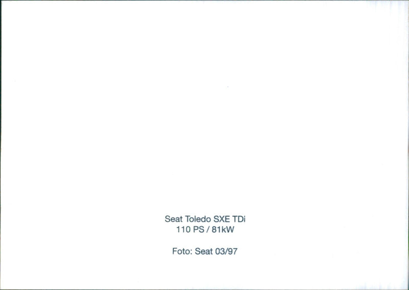 Seat Toledo SXE TDi - Vintage Photograph