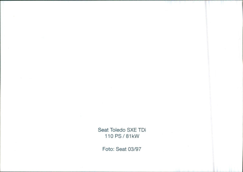 Seat Toledo SXE TDi - Vintage Photograph