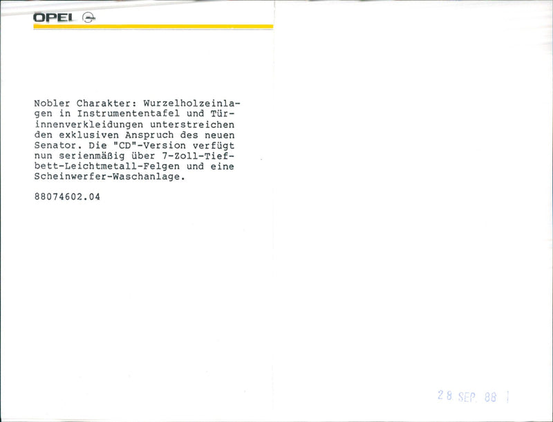 1989 Opel Nobel - Vintage Photograph